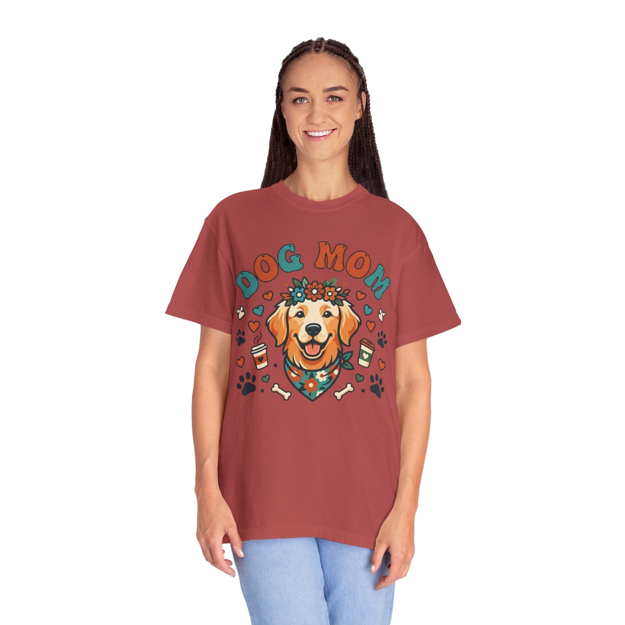 "Dog Mom" Unisex Garment-Dyed Tee