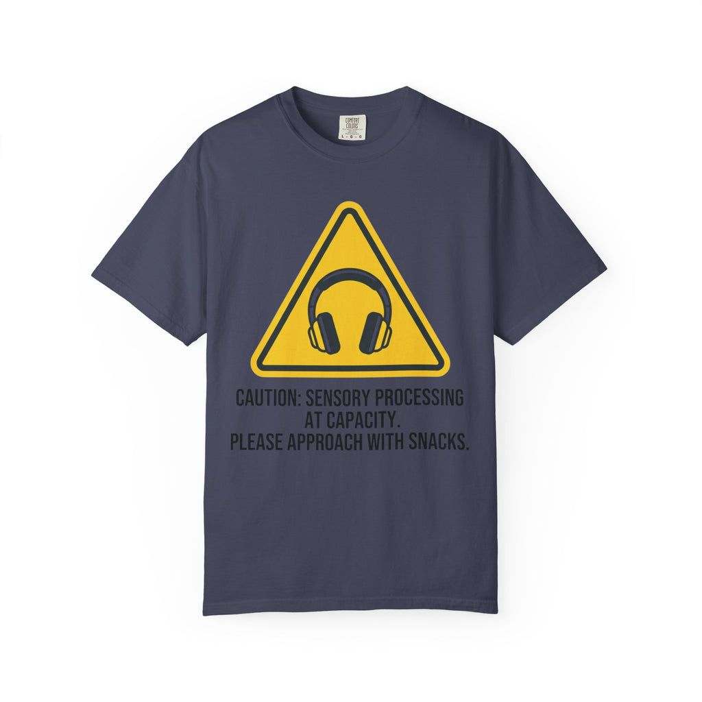 "Sensory At Capacity" Unisex Garment-Dyed Tee