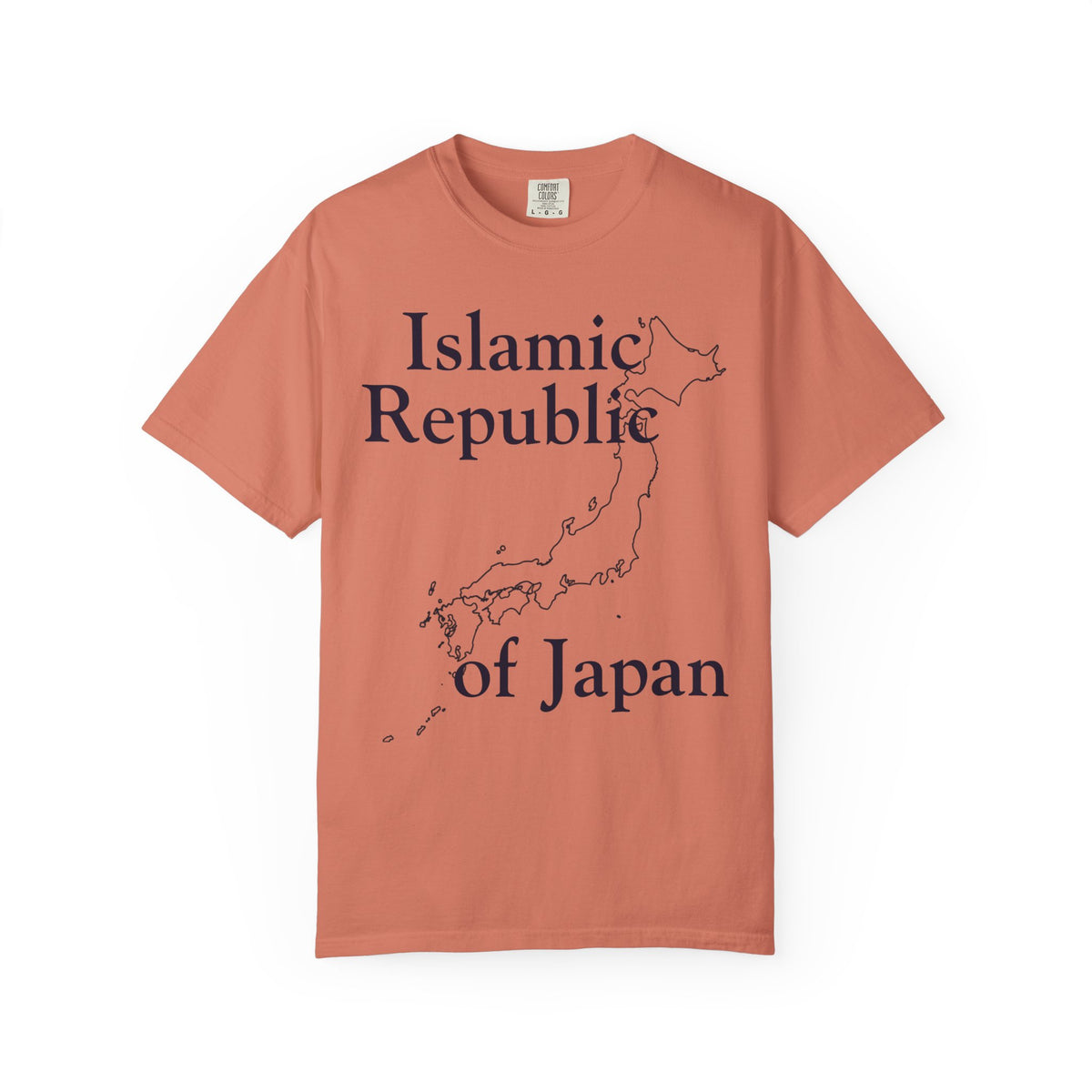 Color: Terracotta | Islamic Republic of Japan Unisex Garment-Dyed Tee