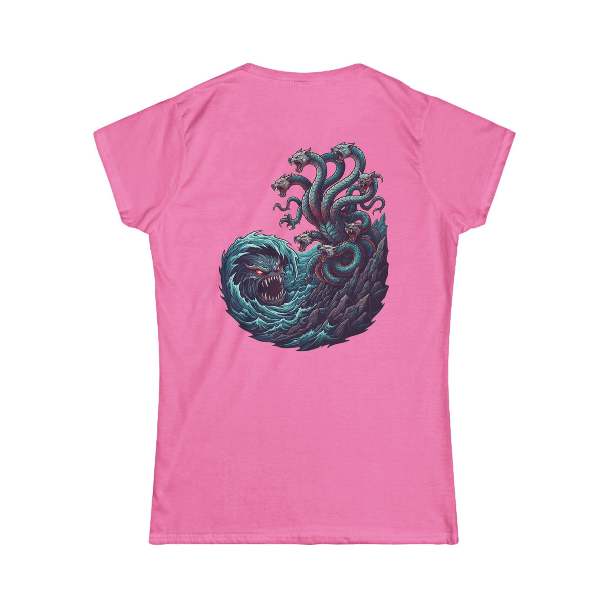 Color: Azalea | Charybdis and Scylla (Greek Mythology) Women's Tee