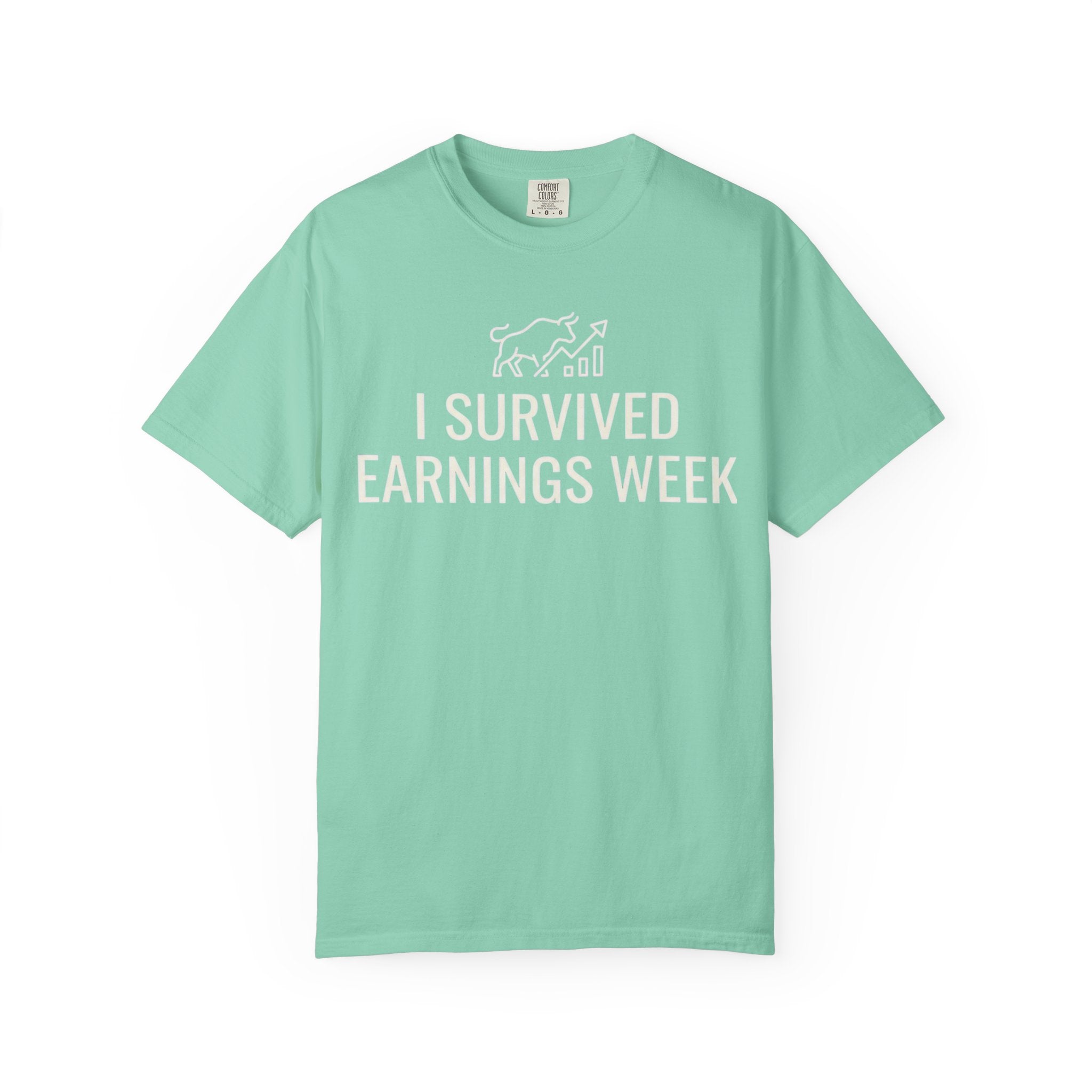 "I Survied Earnings Week" Unisex Garment-Dyed Tee