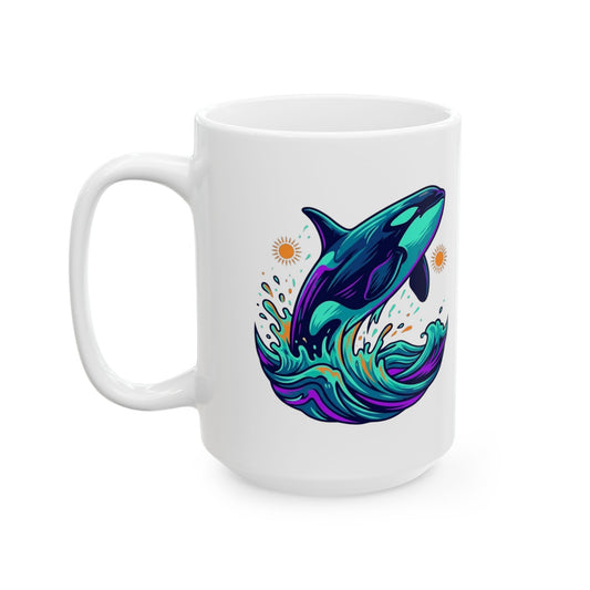 "Orca" White Ceramic Mug