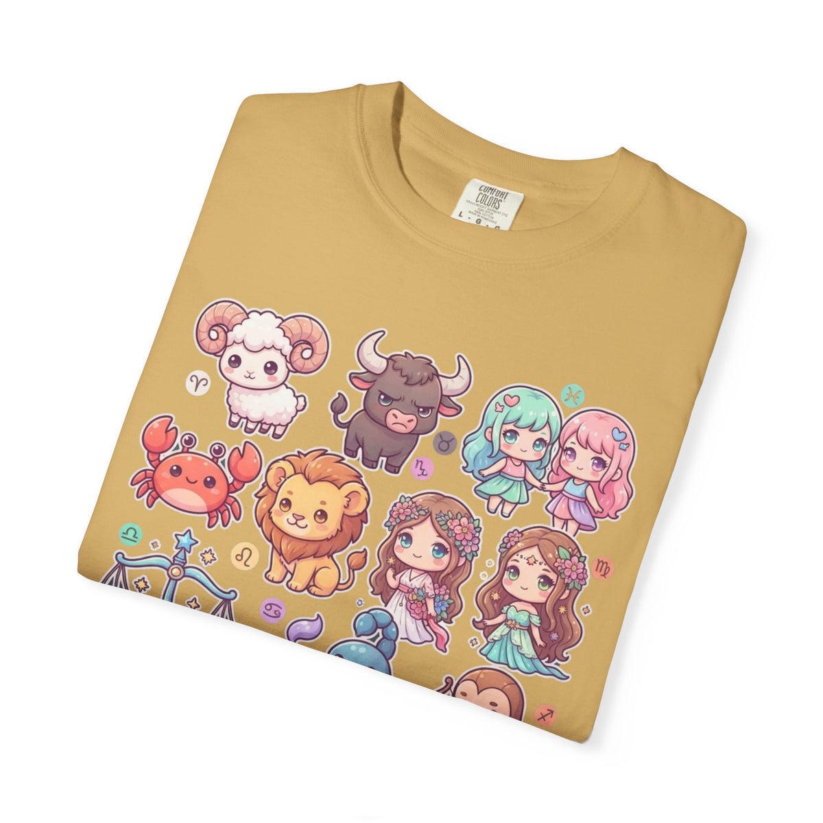"Cute Chibi Zodiac" Unisex Garment-Dyed Tee