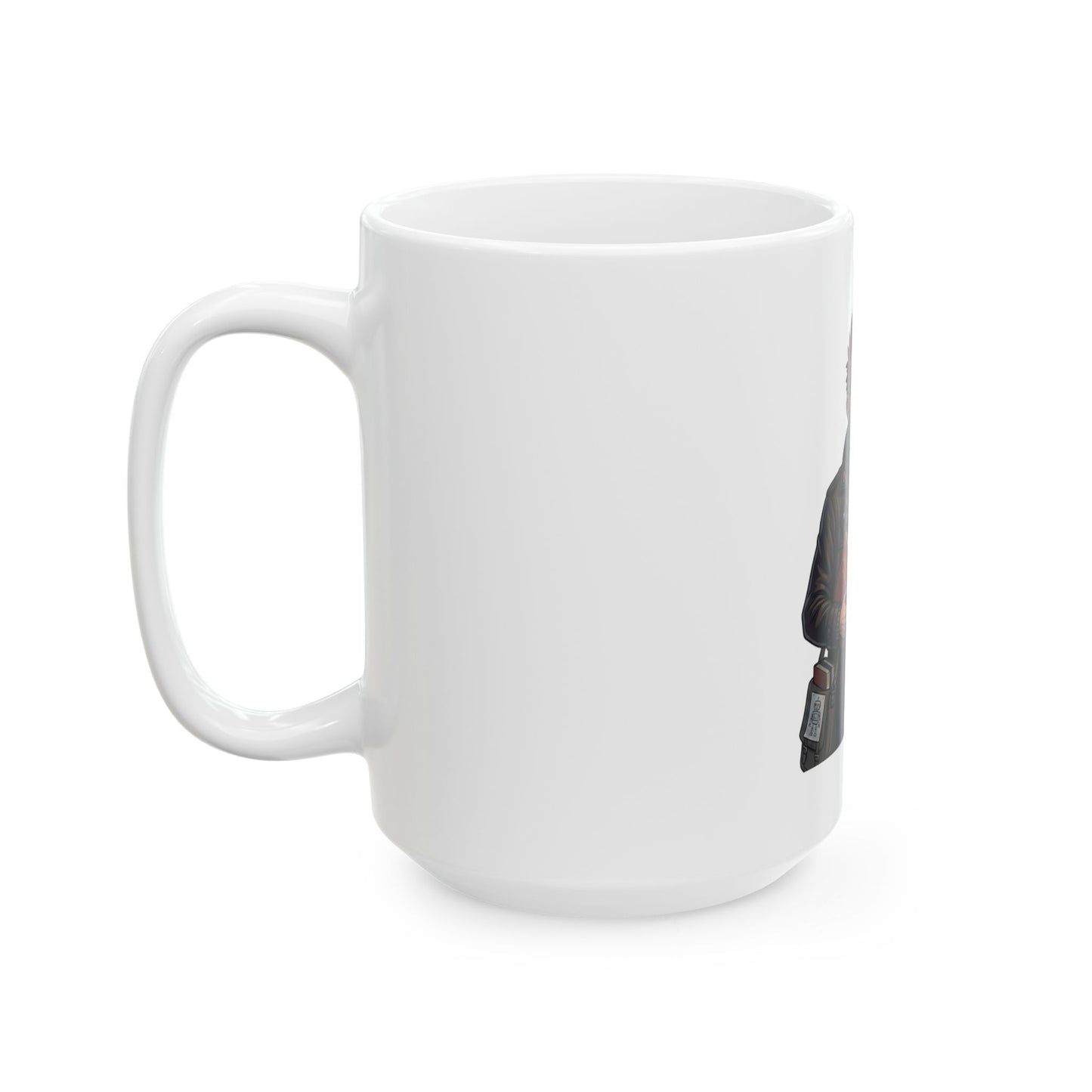 "Quiet" White Ceramic Mug