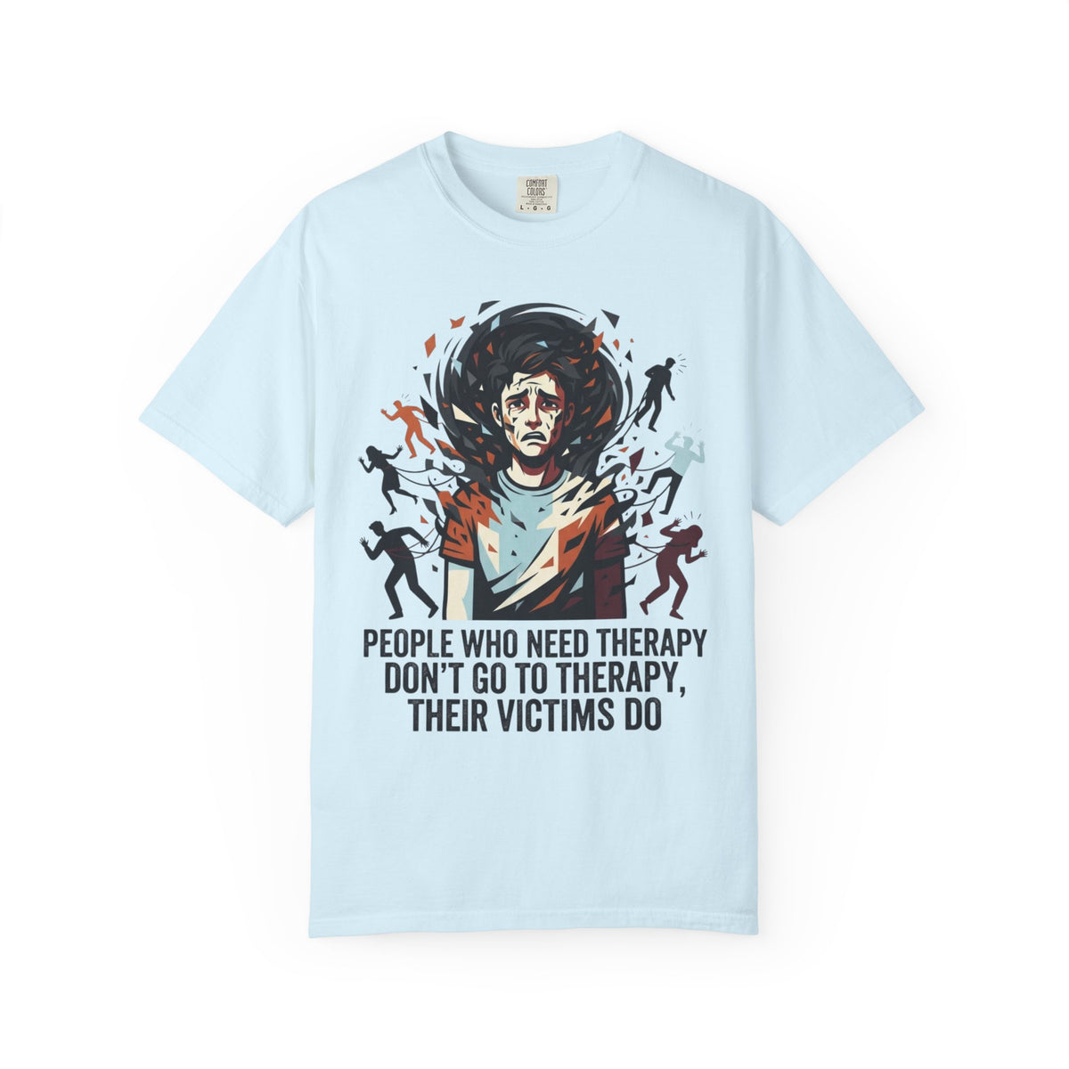 Color: Chambray | Therapy Needed Unisex Garment-Dyed Tee