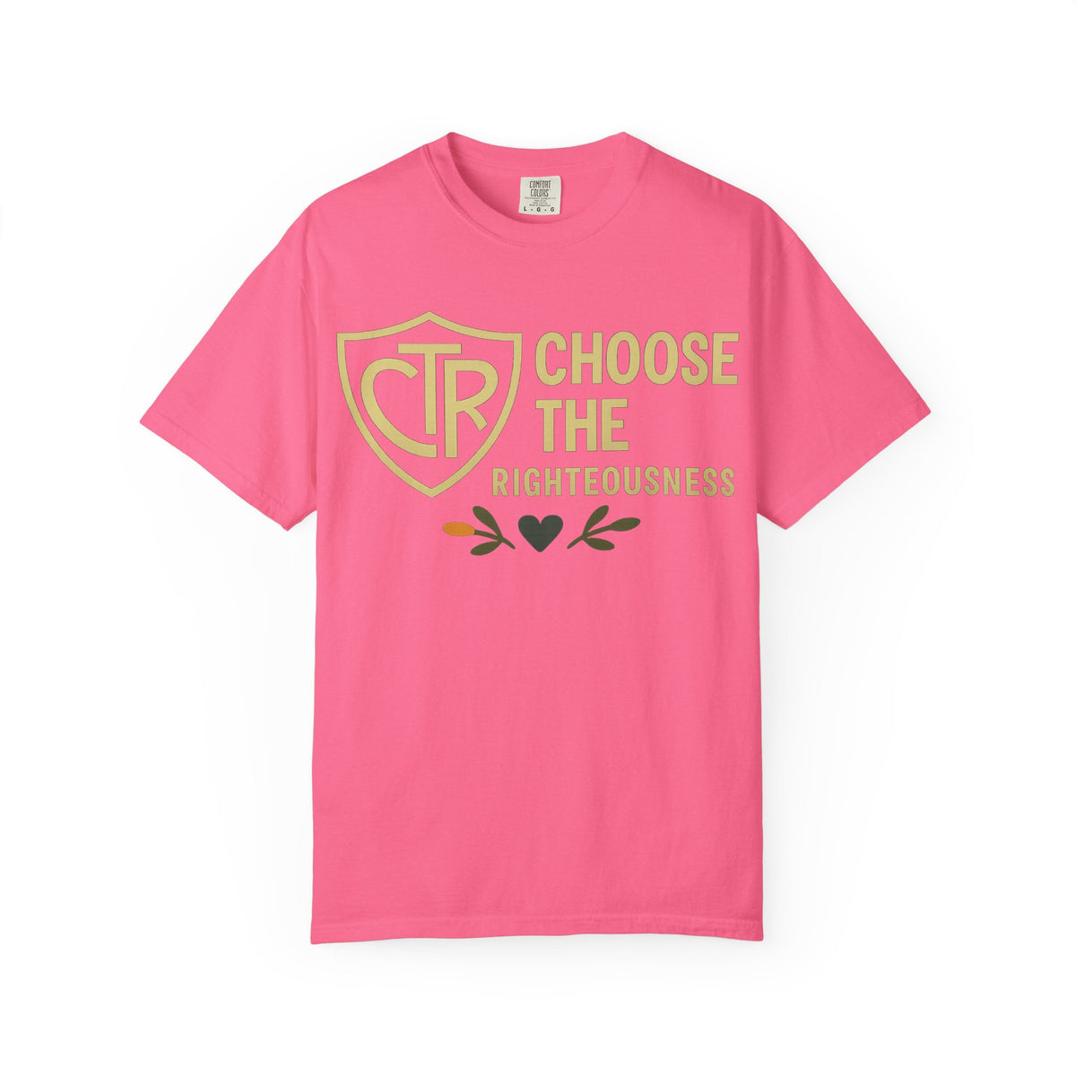 Color: Crunchberry | CTR: Choose the Righteousness Unisex Garment-Dyed T-shirt