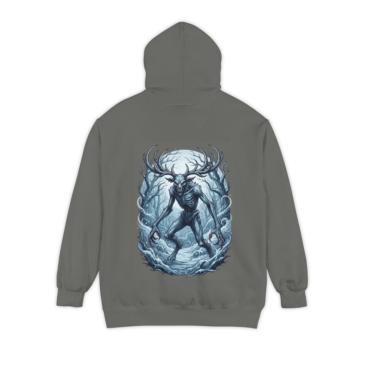 Color: Grey | Wendigo (Algonquian Folklore) Garment-Dyed Hoodie