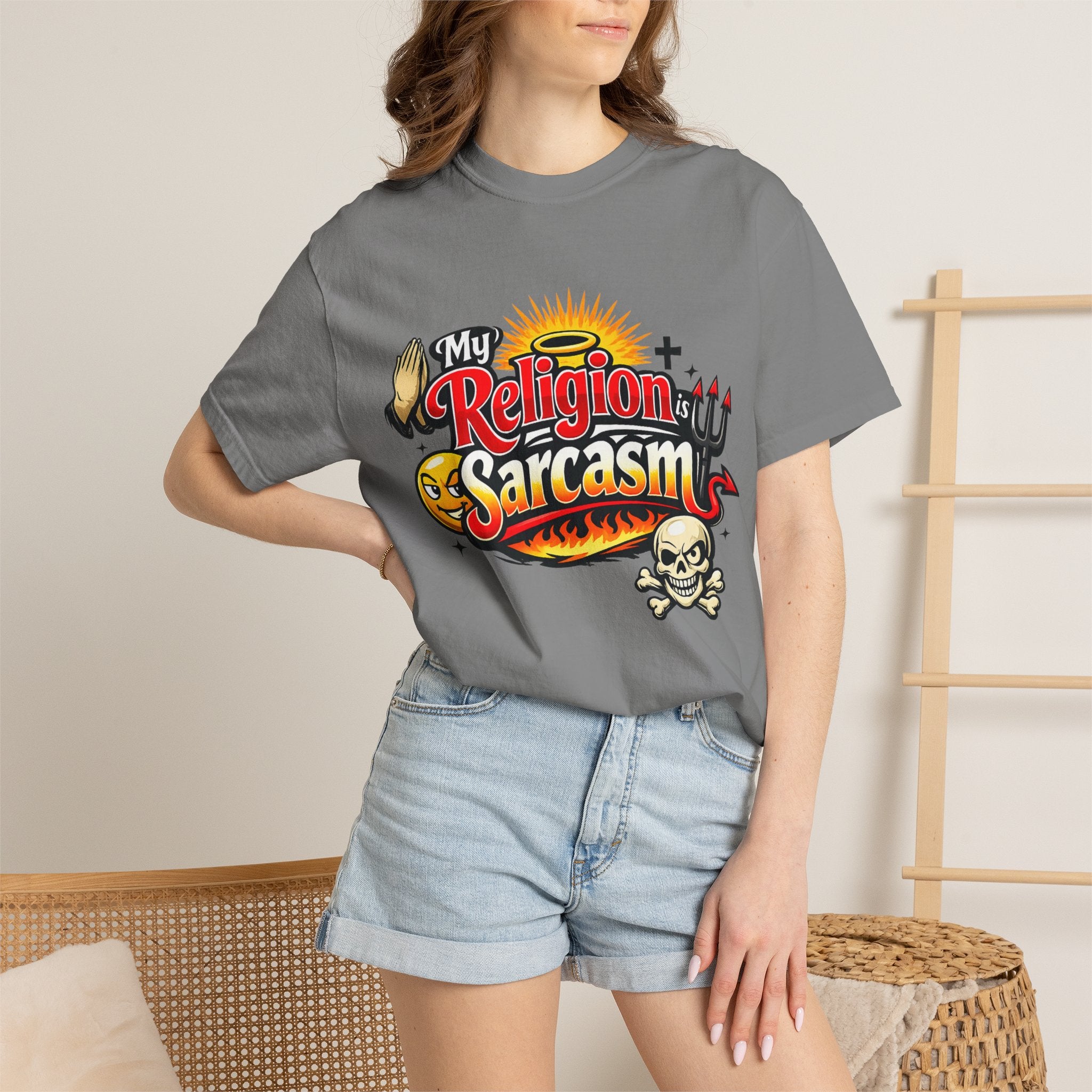 Sarcasm is My Savior | Garment-Dyed Tee — AttitudeShirts