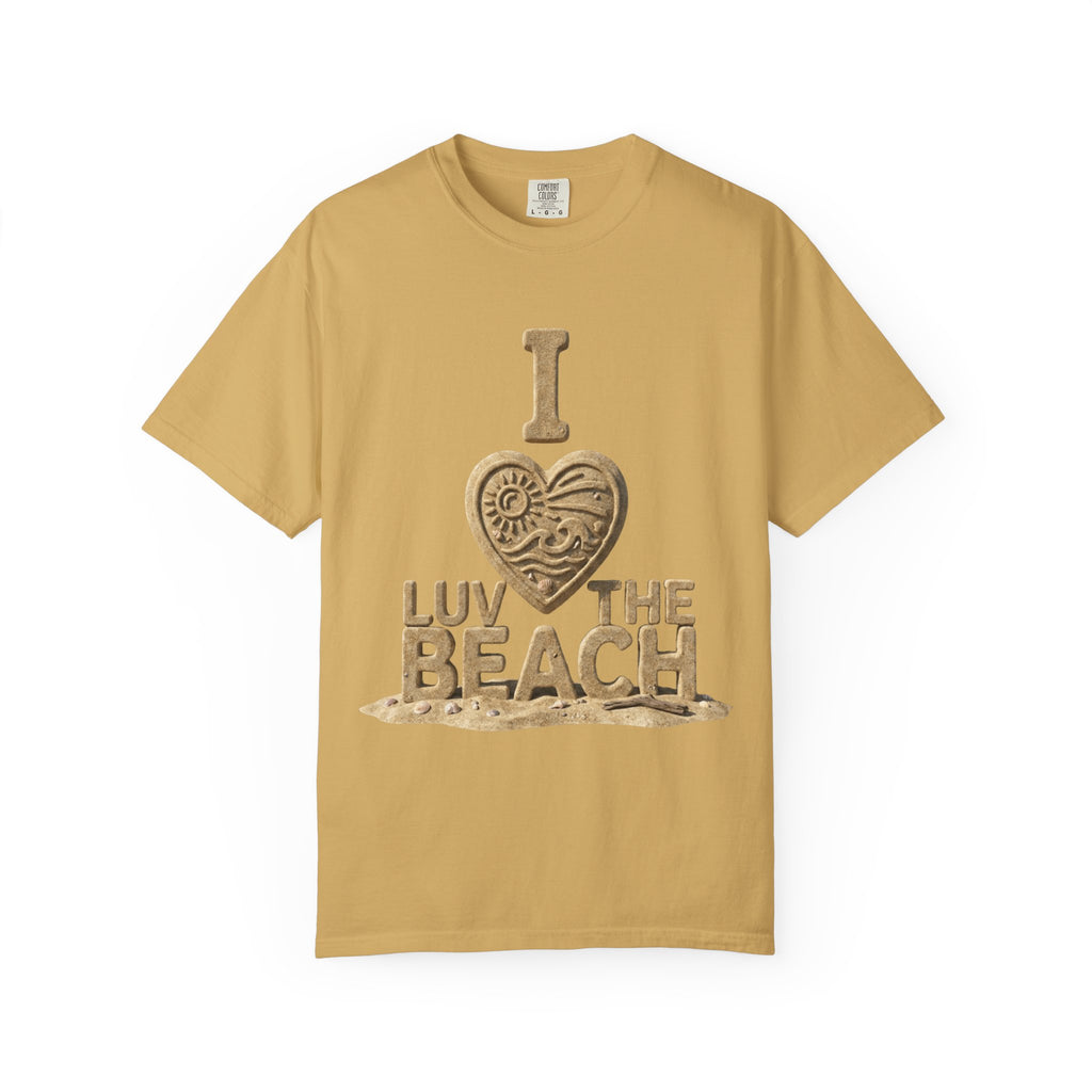 "I Luv The Beach" Unisex Garment-Dyed Tee