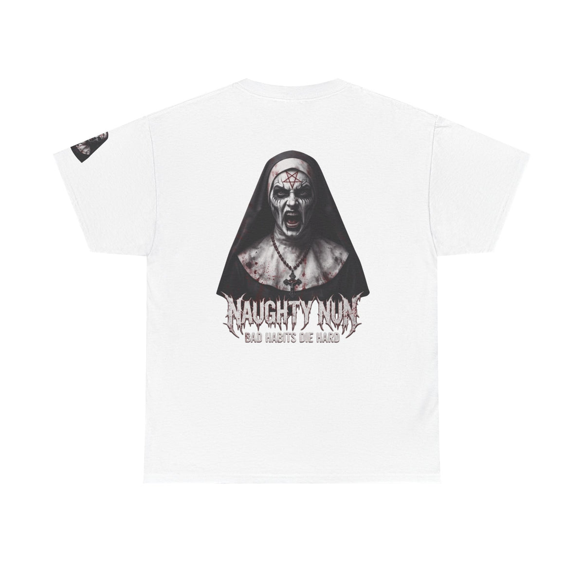 Color: White | Naughty Nun Premium Graphic Tee