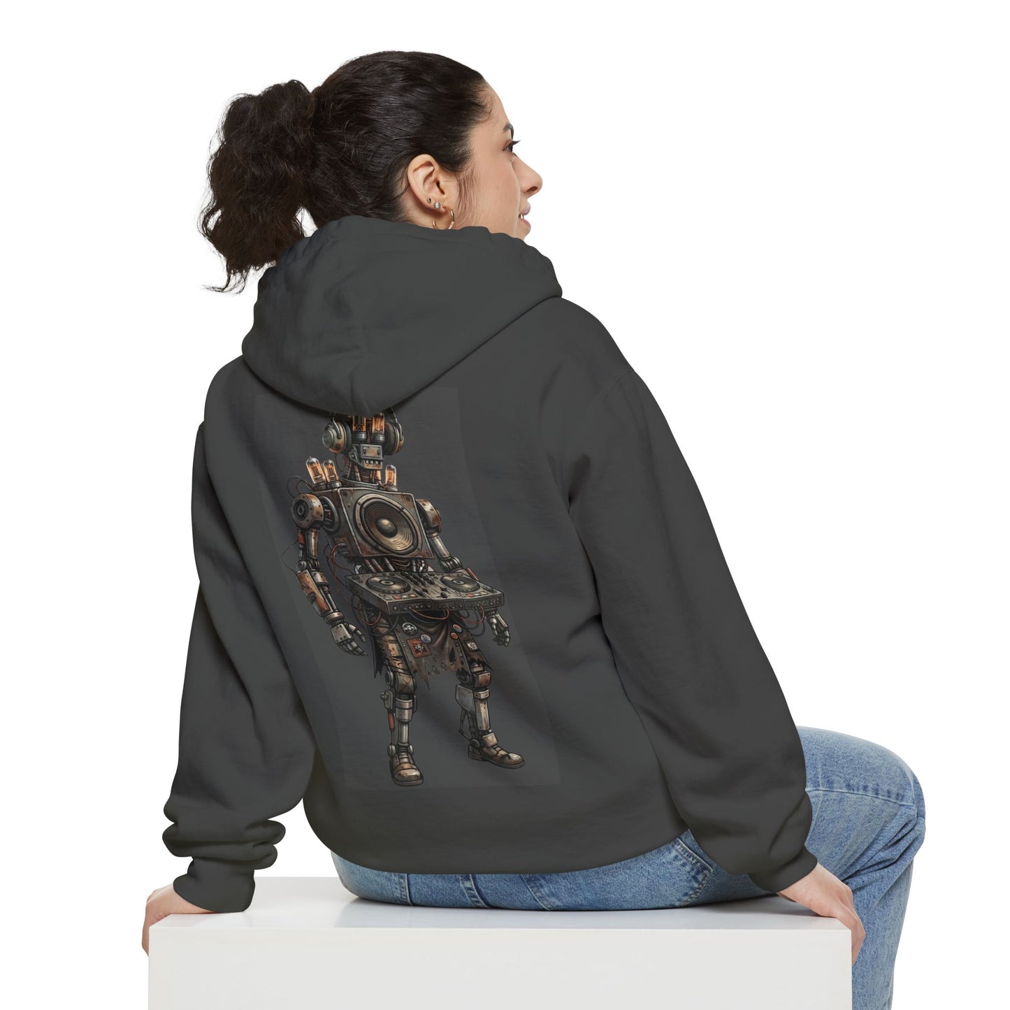 "DJ" Garment-Dyed Hoodie