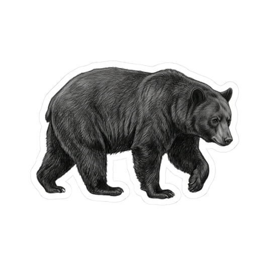 "Pencil Sketch Art Black Bear" Sticker — Main