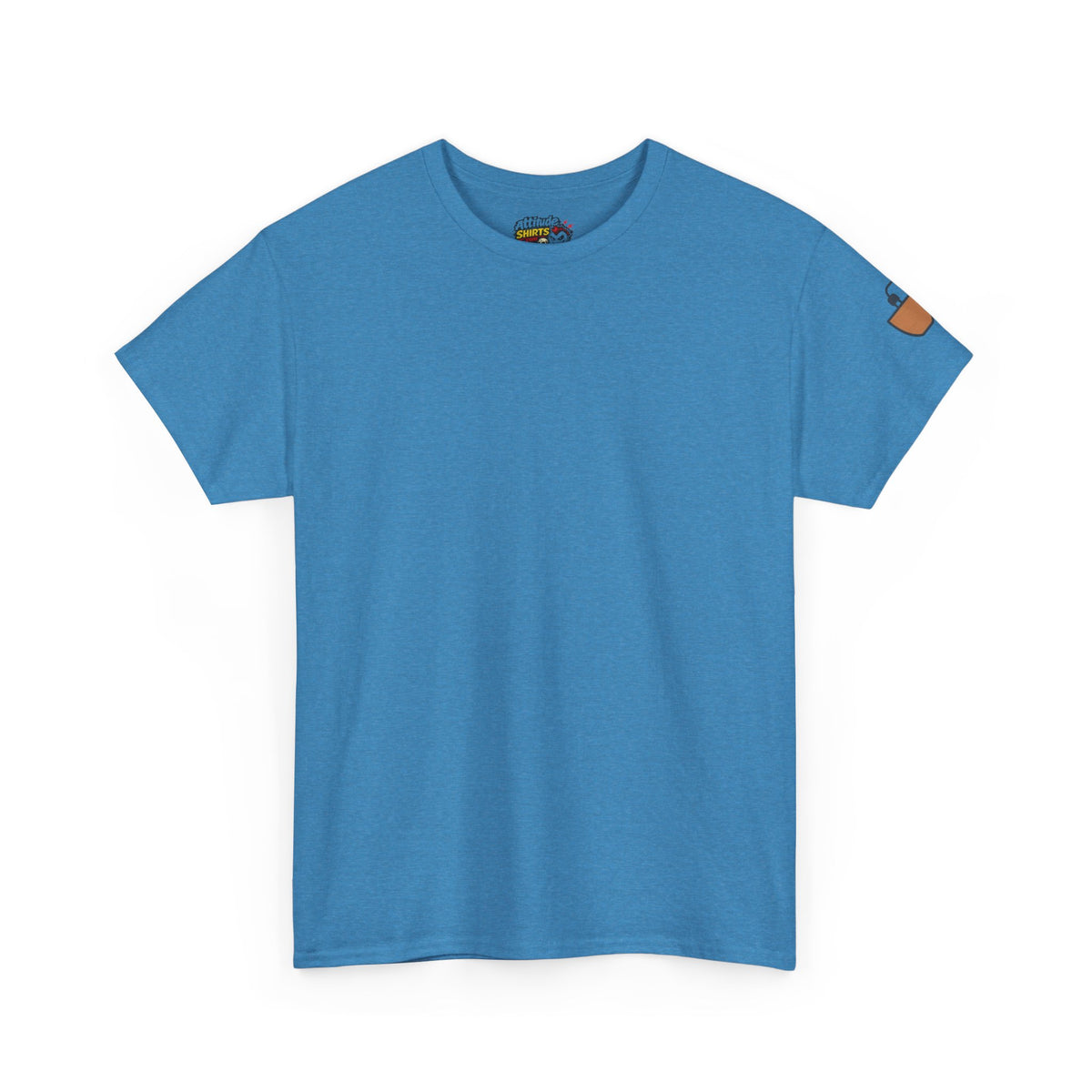 Color: Heather Sapphire | Social Battery Premium Graphic Tee