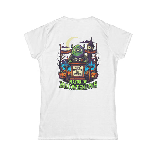 Color: White | Vote Monster For Mayor Women's Tee