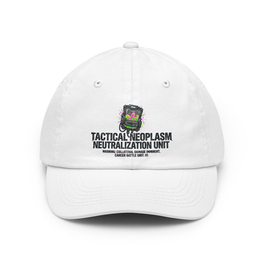 Color: White | Battle Unit: Cancer Division | Dad Hat — AttitudeShirts