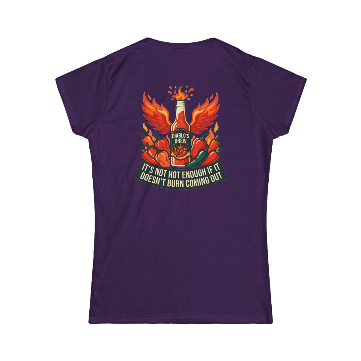 Color: Purple | Burns Coming Out Women's Tee