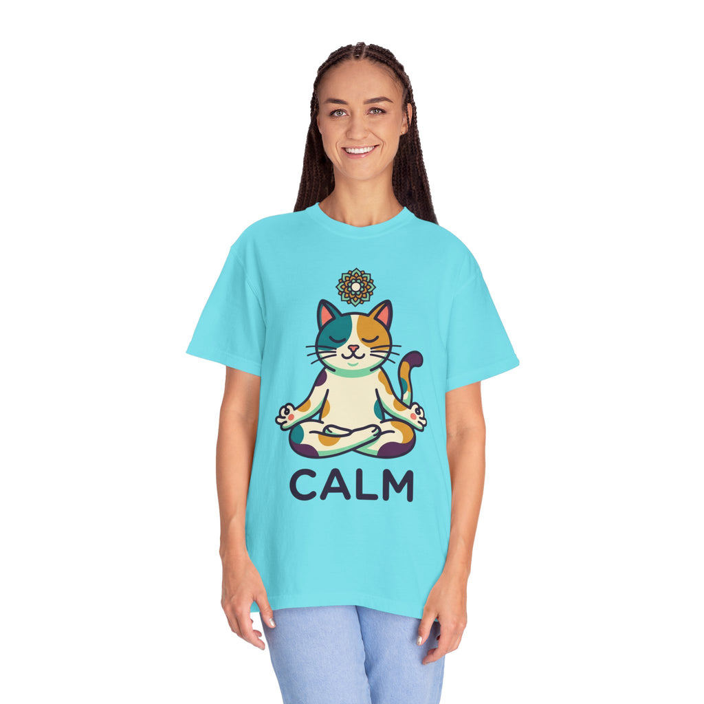 "Cat CALM" Unisex Garment-Dyed Tee