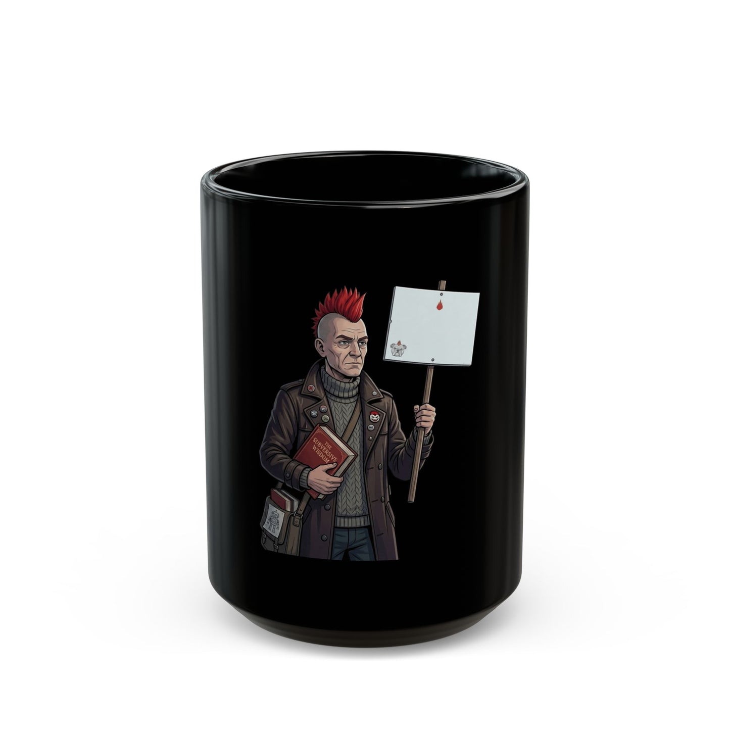 "Quiet" Black Ceramic Mug
