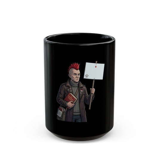 "Quiet" Black Ceramic Mug
