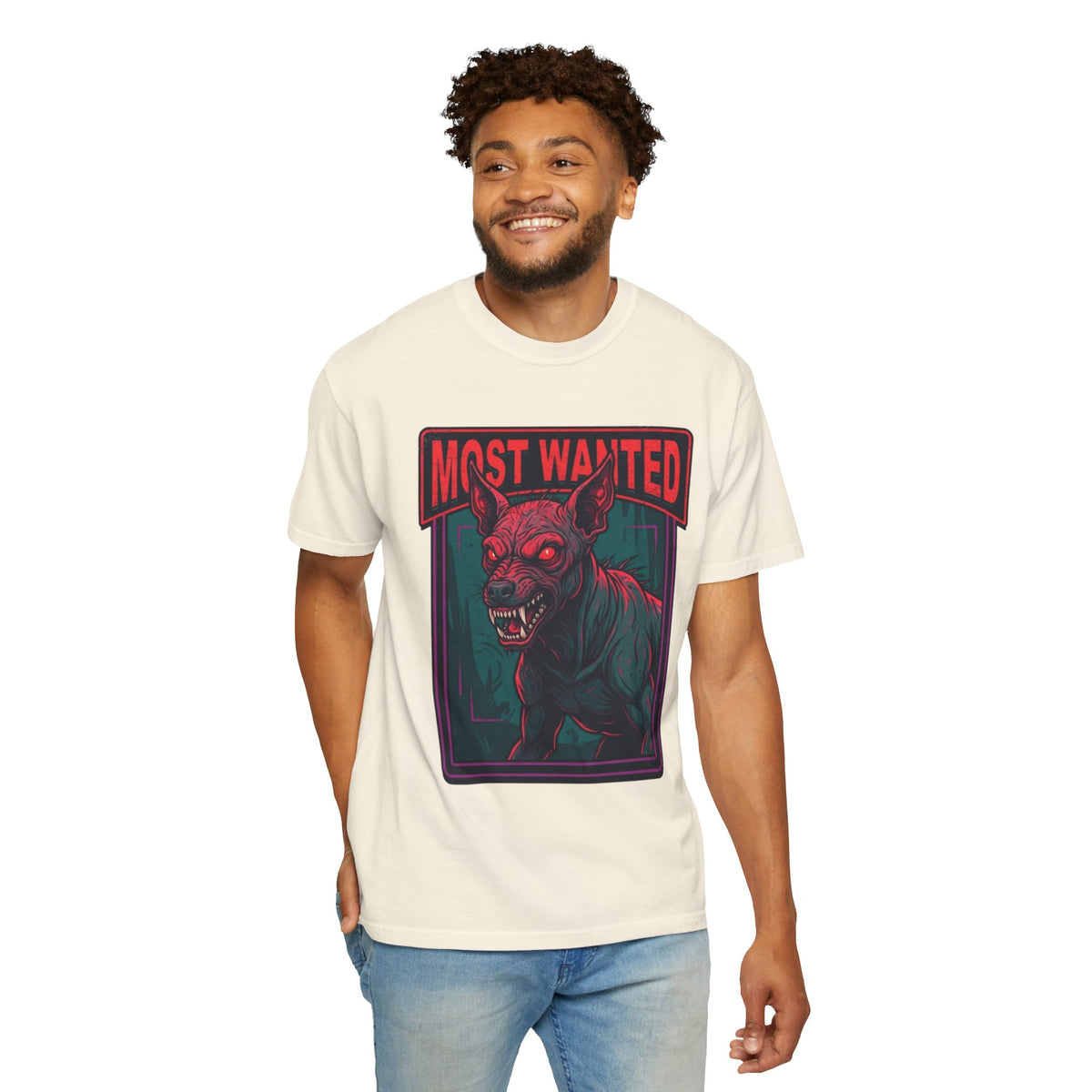 Color: Ivory | Chupacabra (Puerto Rico-Latin America) Unisex Garment-Dyed Tee