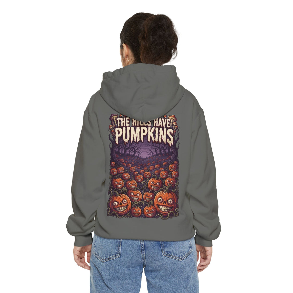 Color: Grey | The Hills Have Pumpkins Garment-Dyed Hoodie
