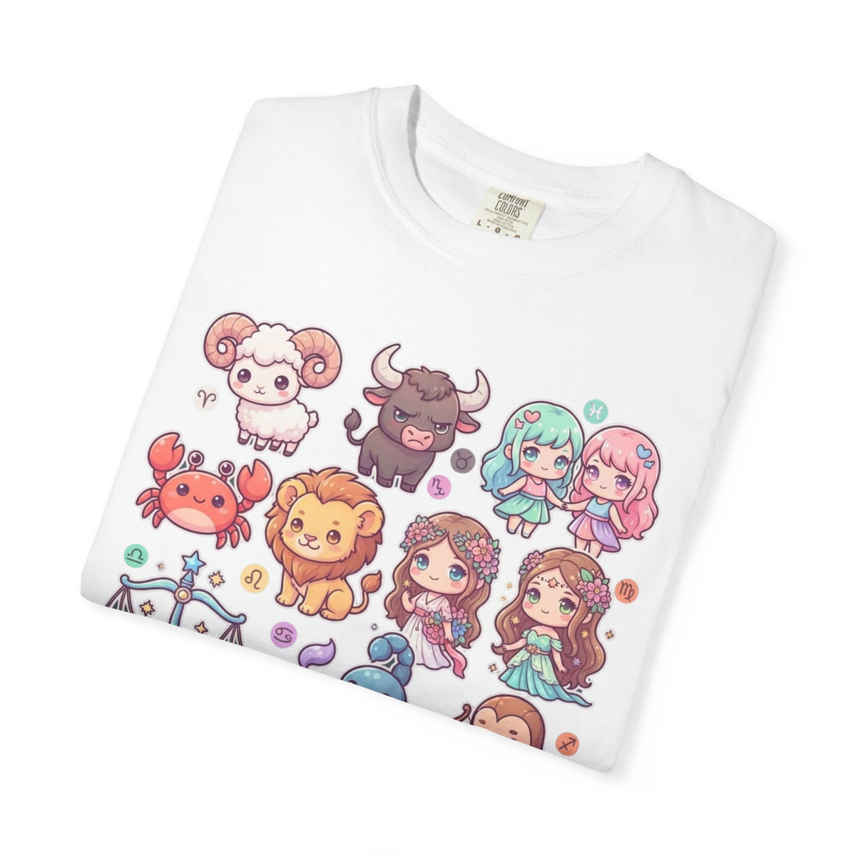 "Cute Chibi Zodiac" Unisex Garment-Dyed Tee
