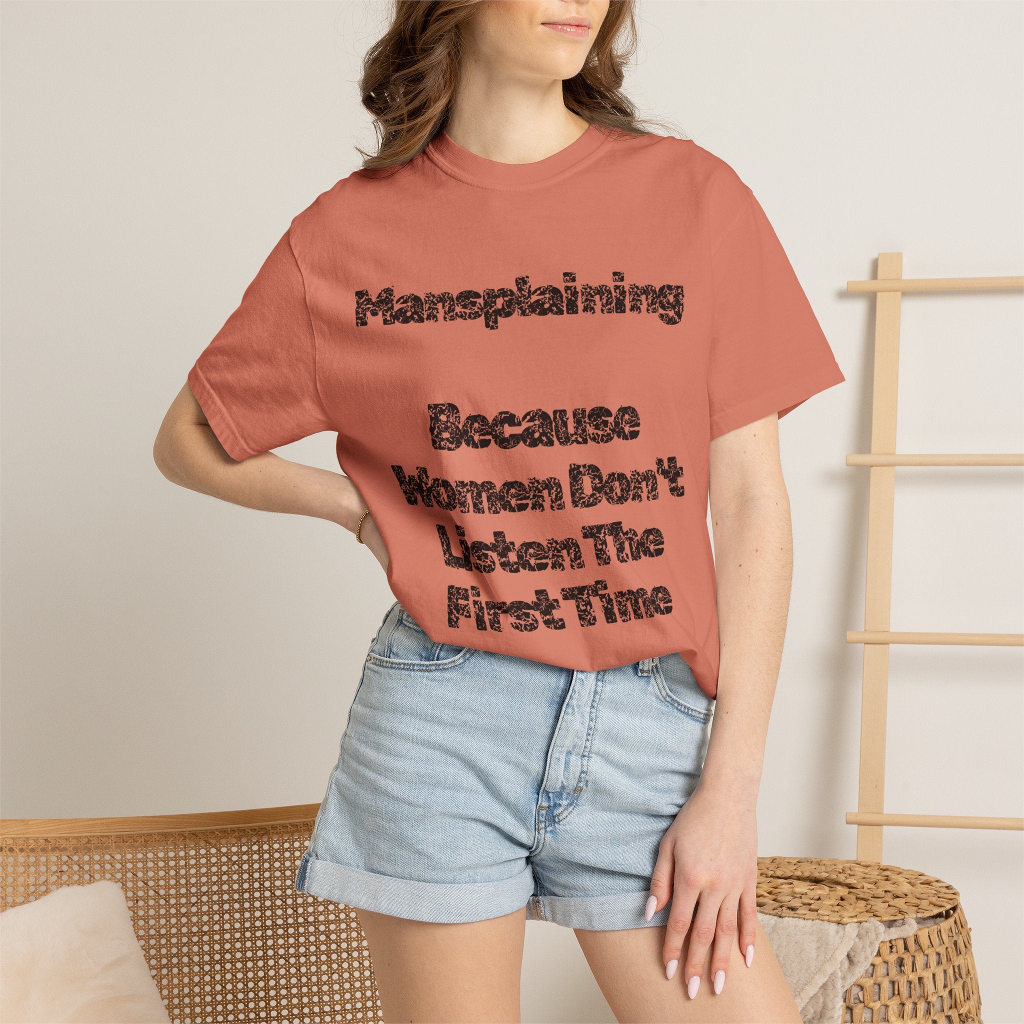 "Mansplaining" Unisex Garment-Dyed Tee