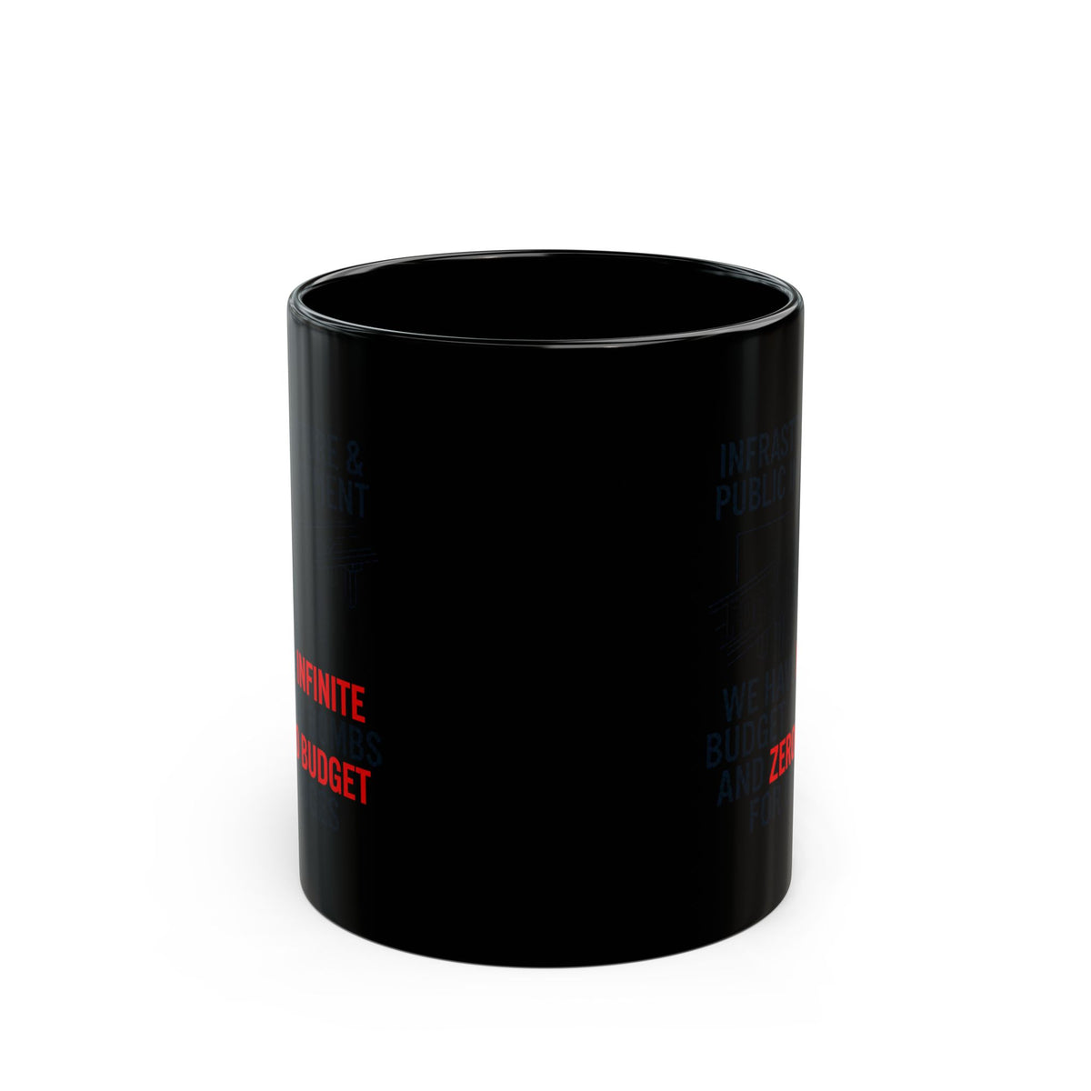 "Protest Series - Fix The Roads" Black Ceramic Mug