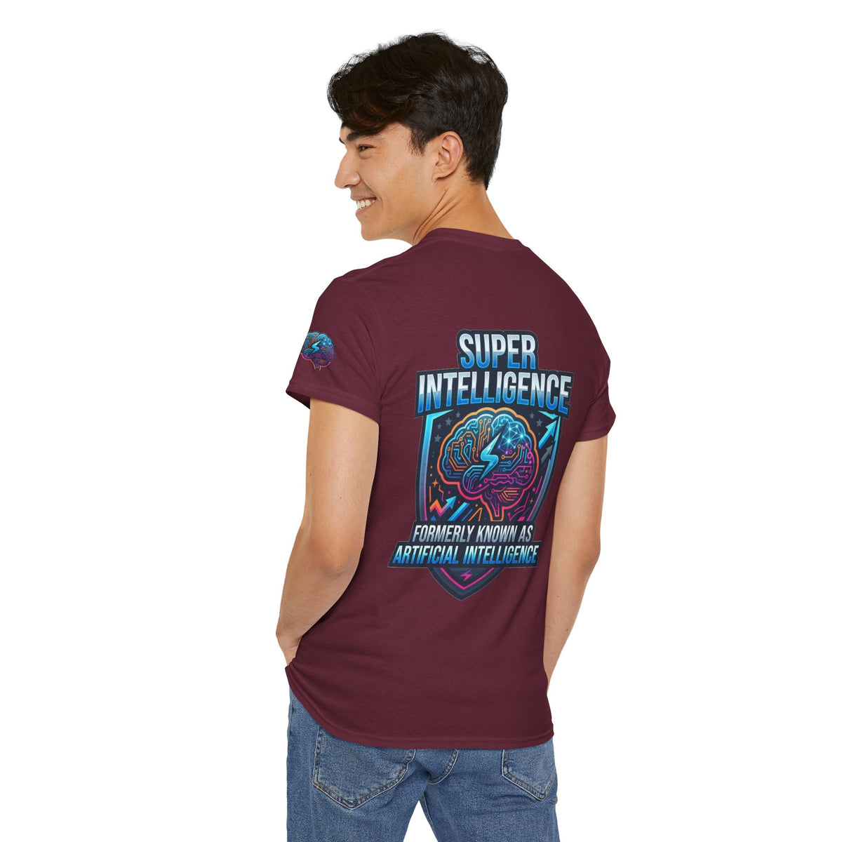 Color: Maroon | Super Intelligence Premium Graphic Tee