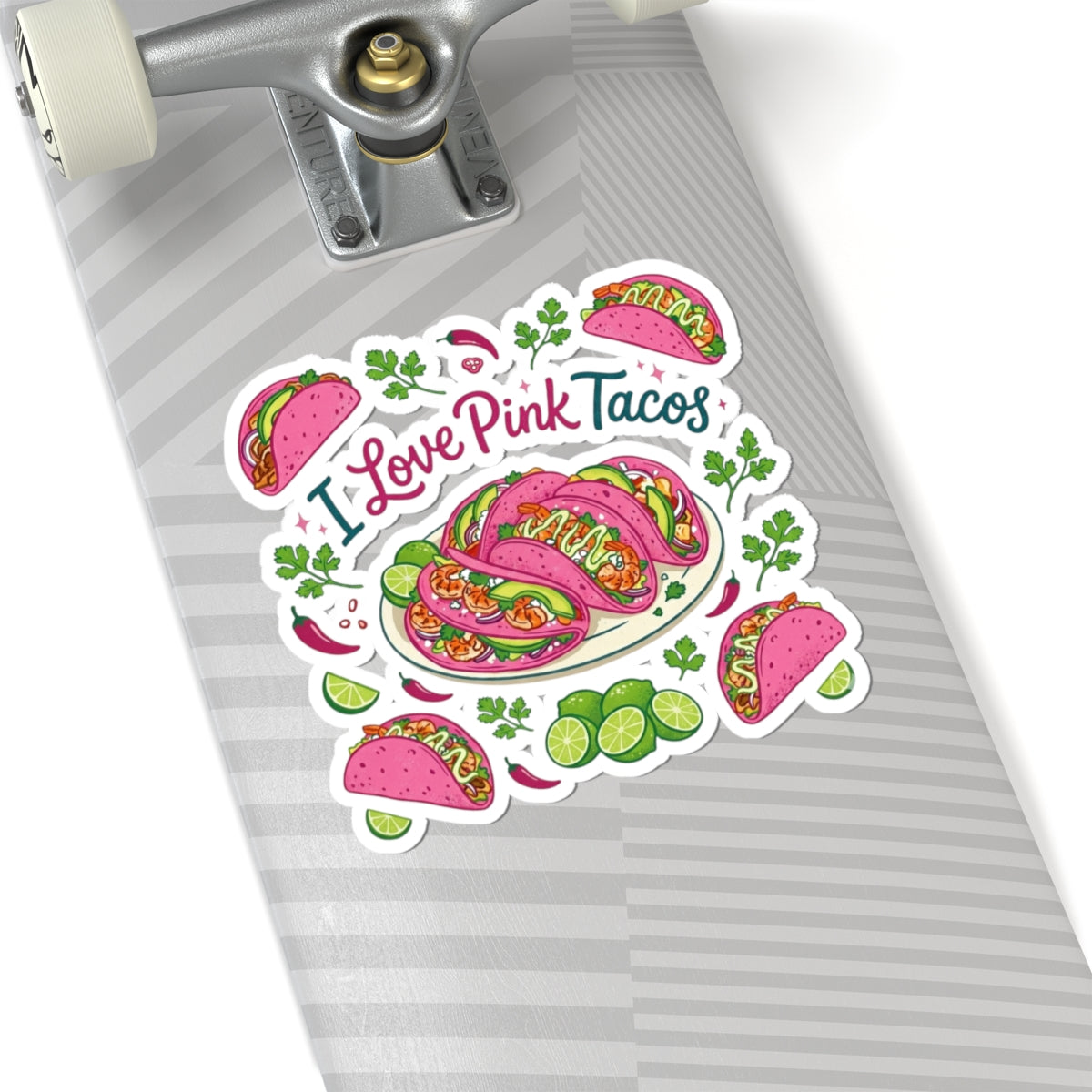 "I Love Pink Tacos" Sticker — Main