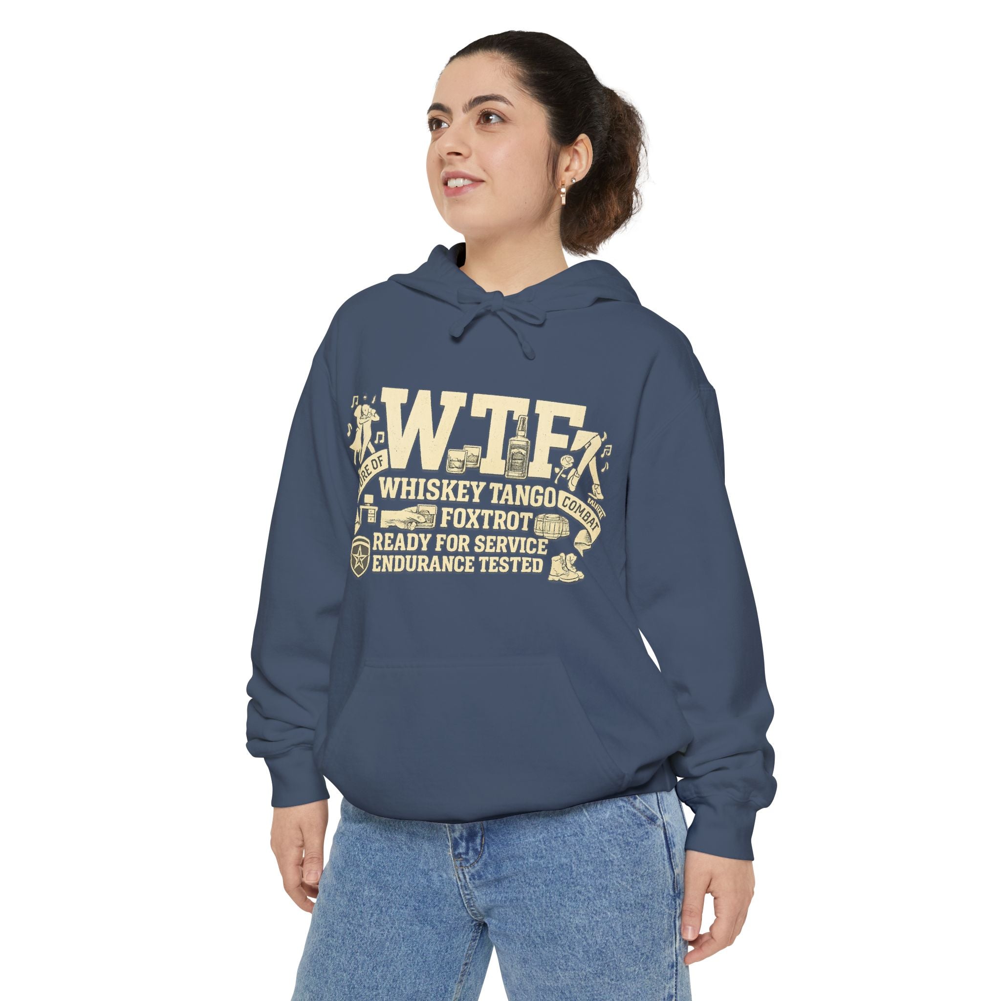 WTF Nature of Combat | Garment-Dyed Hoodie — AttitudeShirts