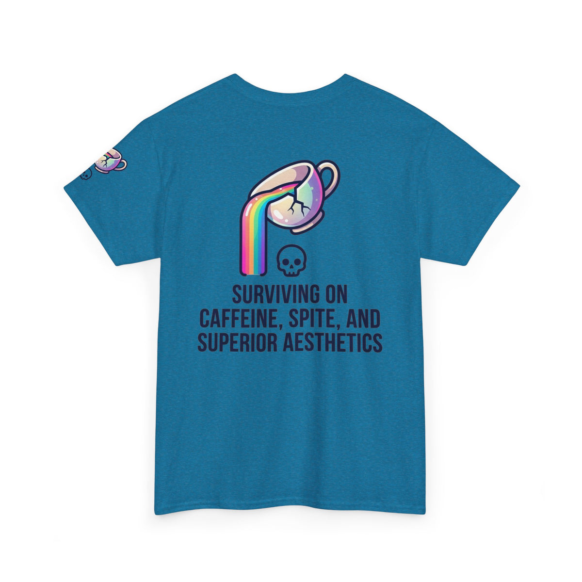 "Surviving on Caffeine Spite and Superior Aesthetics" Premium Graphic Tee