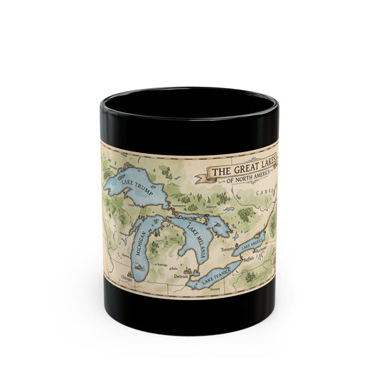 "51st State Great Lakes" Black Ceramic Mug