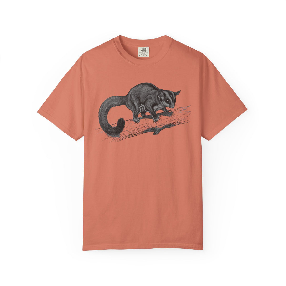 "Pencil Sketch Art Sugar Glider" Unisex Garment-Dyed Tee
