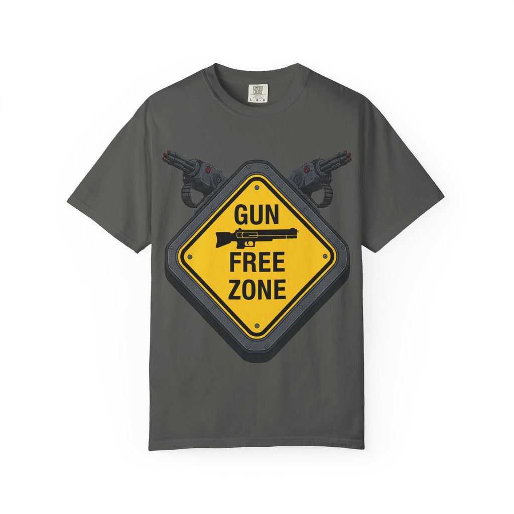 "Gun Free Zone (Heavy Metal Edition)" Unisex Garment-Dyed T-shirt