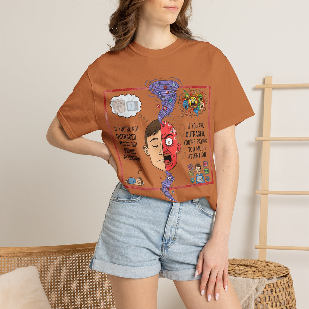 "The Outrage Paradox" Unisex Garment-Dyed T-shirt