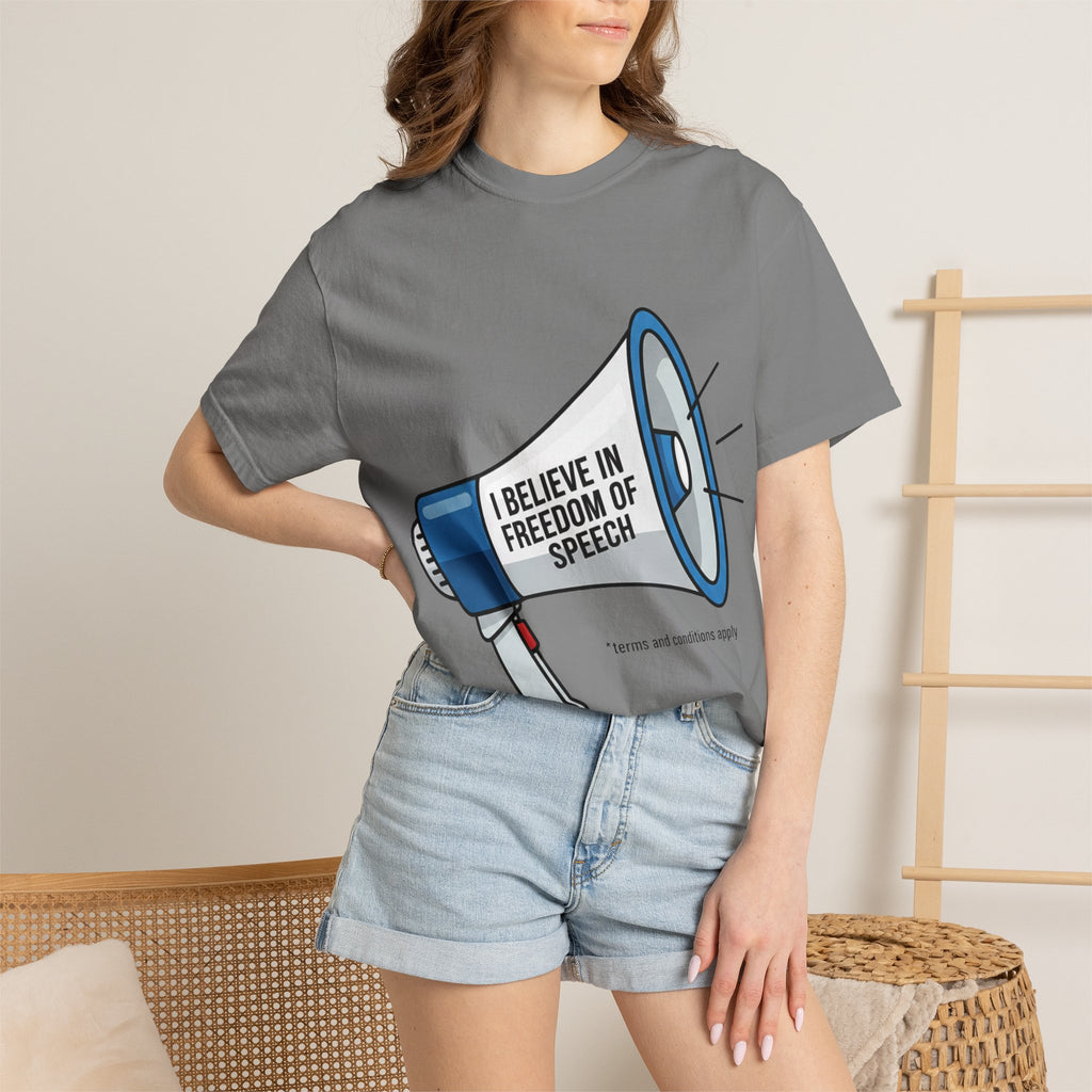 "Freedom of Speech" Unisex Garment-Dyed T-shirt