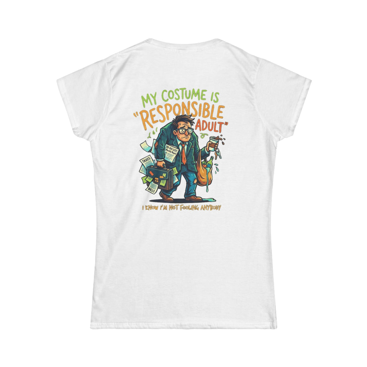 Color: White | Responsible Adult Costume Women's Tee
