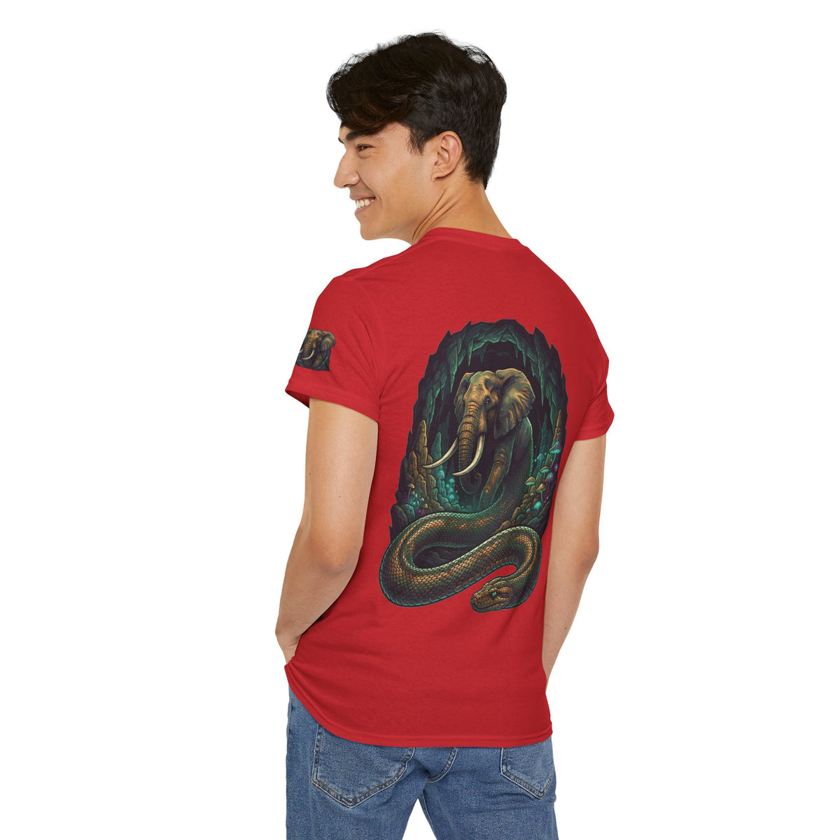 Color: Red | Grootslang (South African Mythology) Premium Graphic Tee