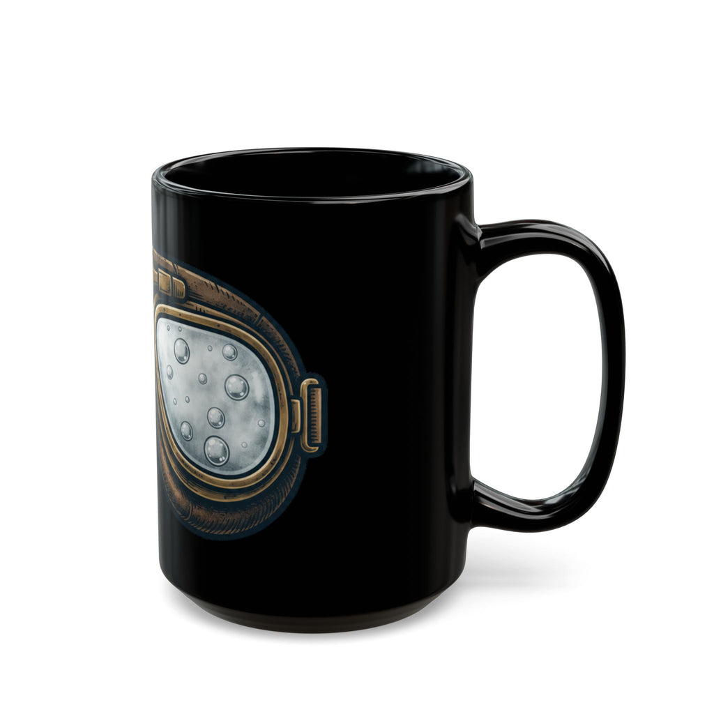 "Foggy Goggle Brewing" Black Ceramic Mug — Graphic