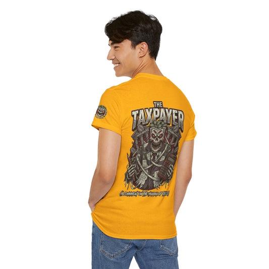 Color: Gold | Horror of Taxes Premium Graphic Tee