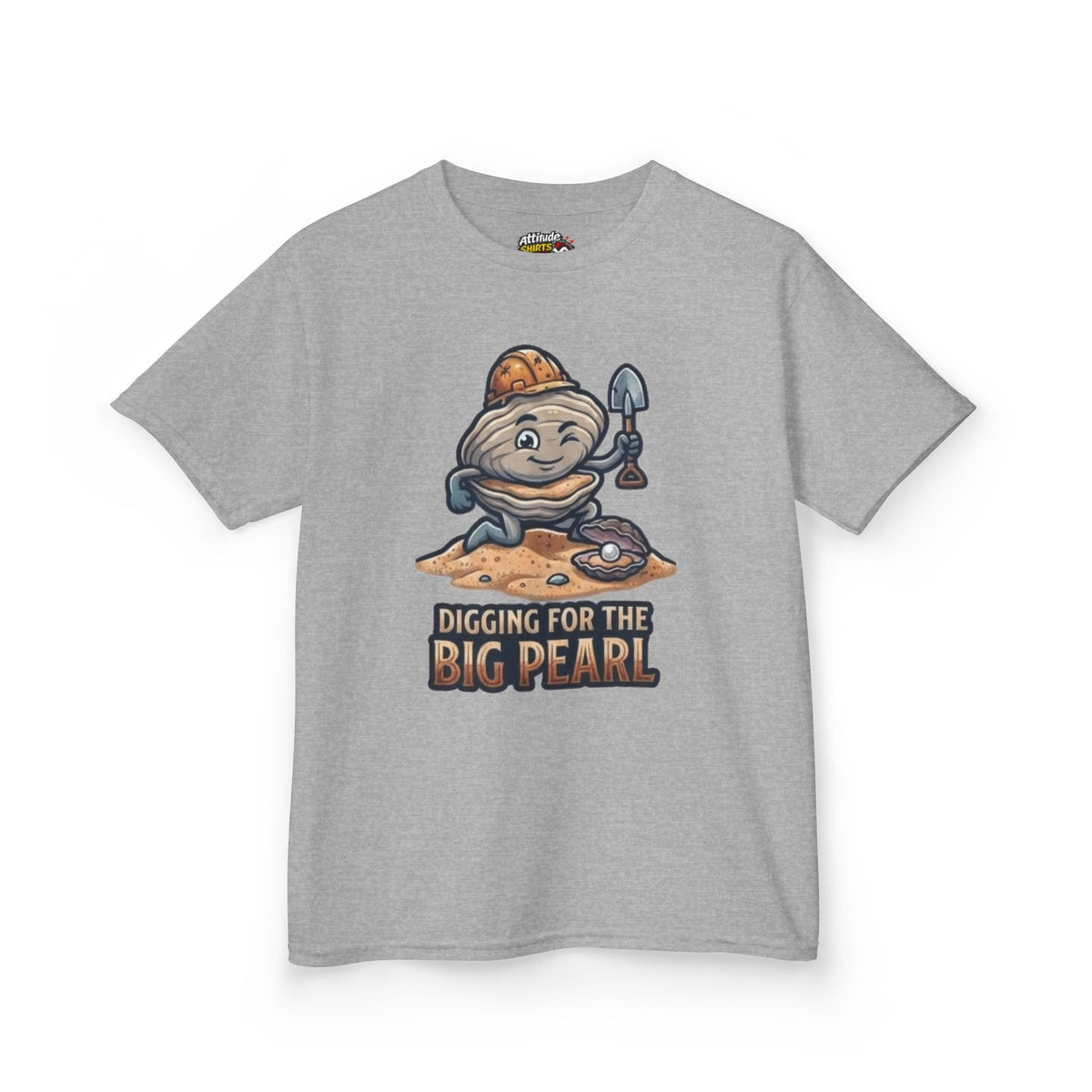 Color: Sport Grey | Digging For The Big Pearl Kids Tee