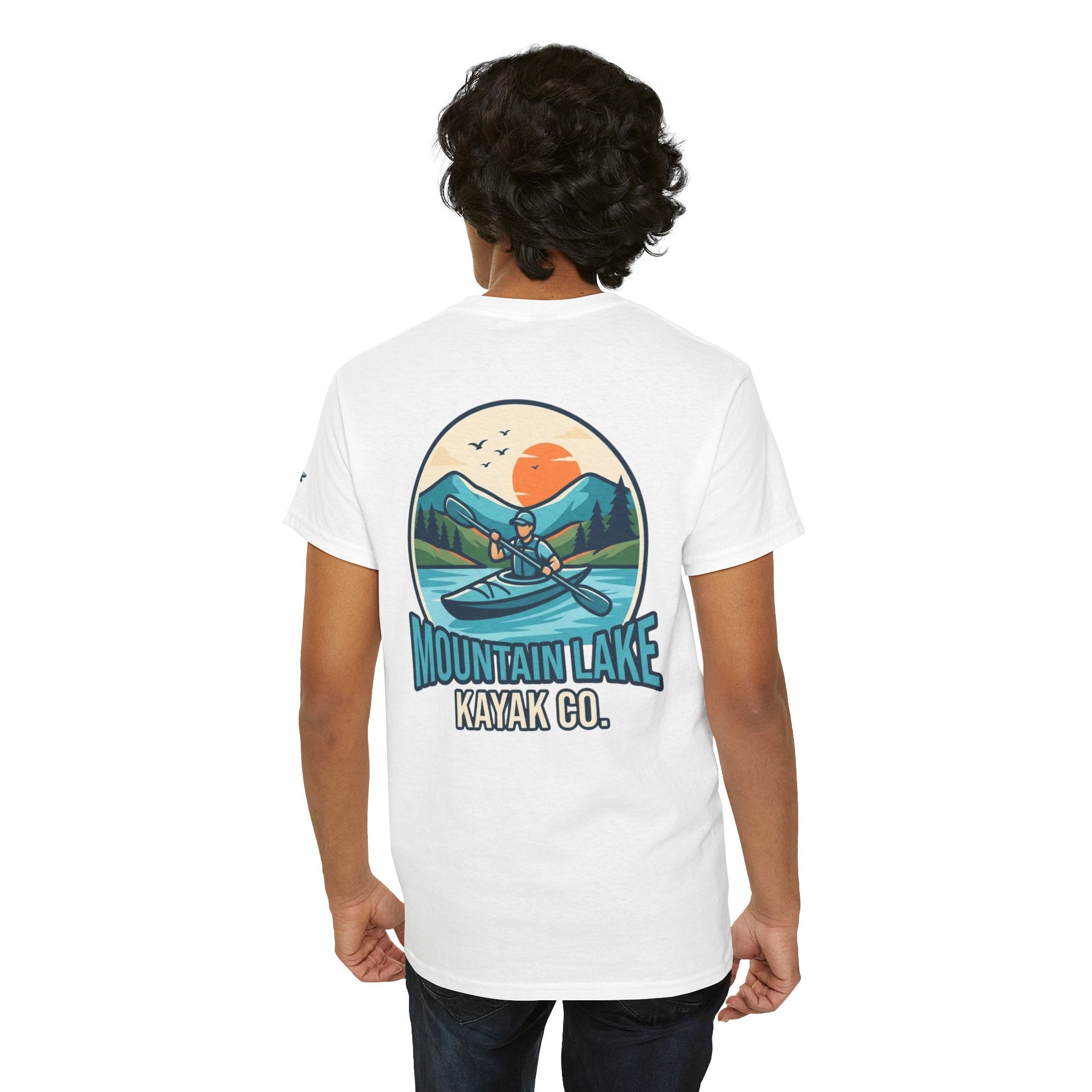 "Mountain Lake Kayak" Premium Graphic Tee