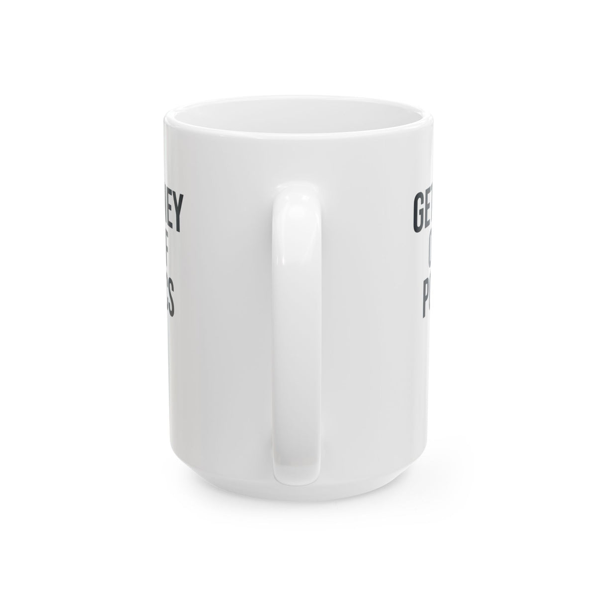 "Protest Series - Get Money Out Of Politics" White Ceramic Mug — Graphic