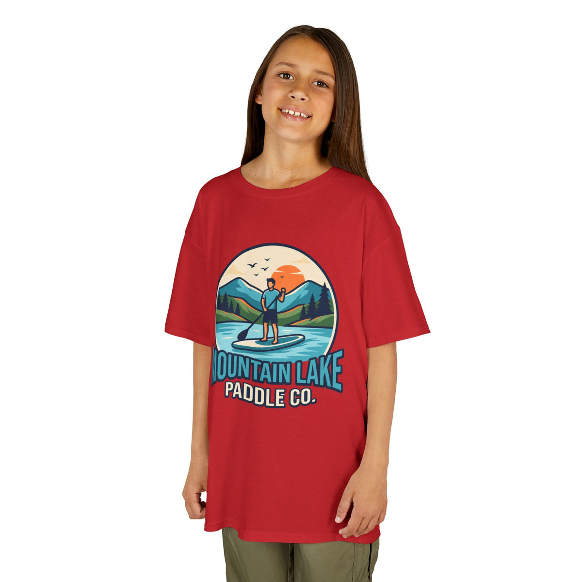 "Mountain Lake Paddle Board" Kids Tee