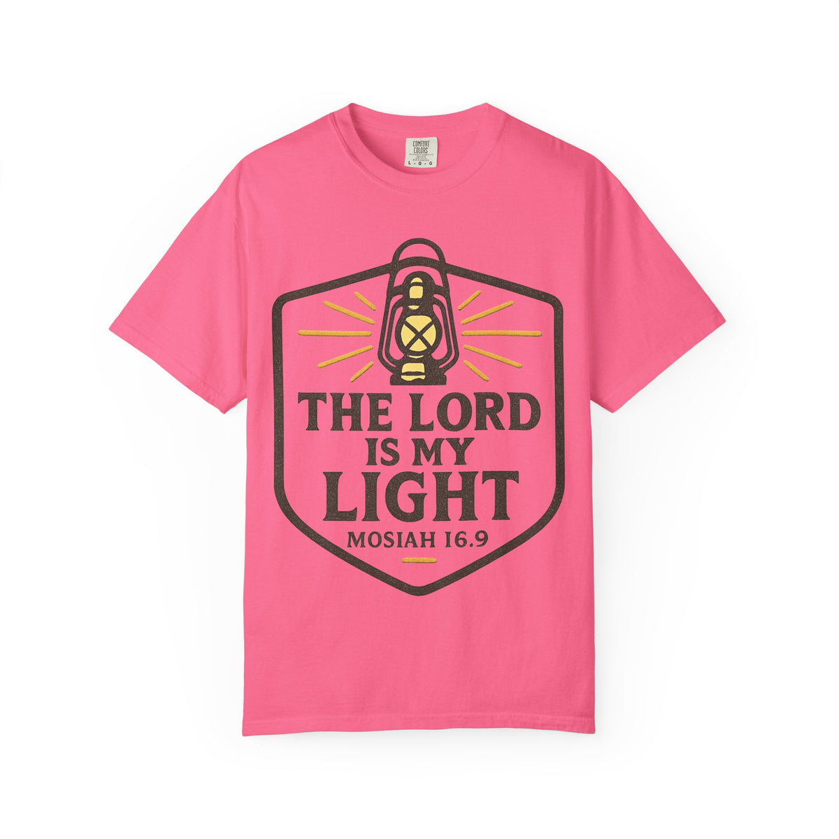 Color: Crunchberry | The Lord is My Light Unisex Garment-Dyed T-shirt