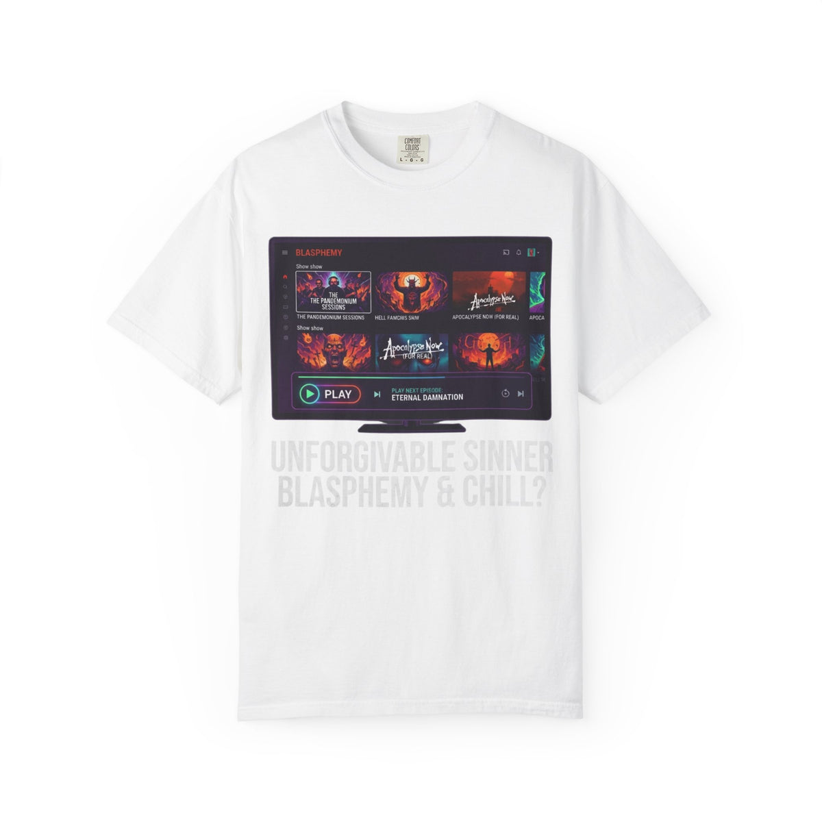 "Good Book Series Blasphemy & Chill" Unisex Garment-Dyed Tee