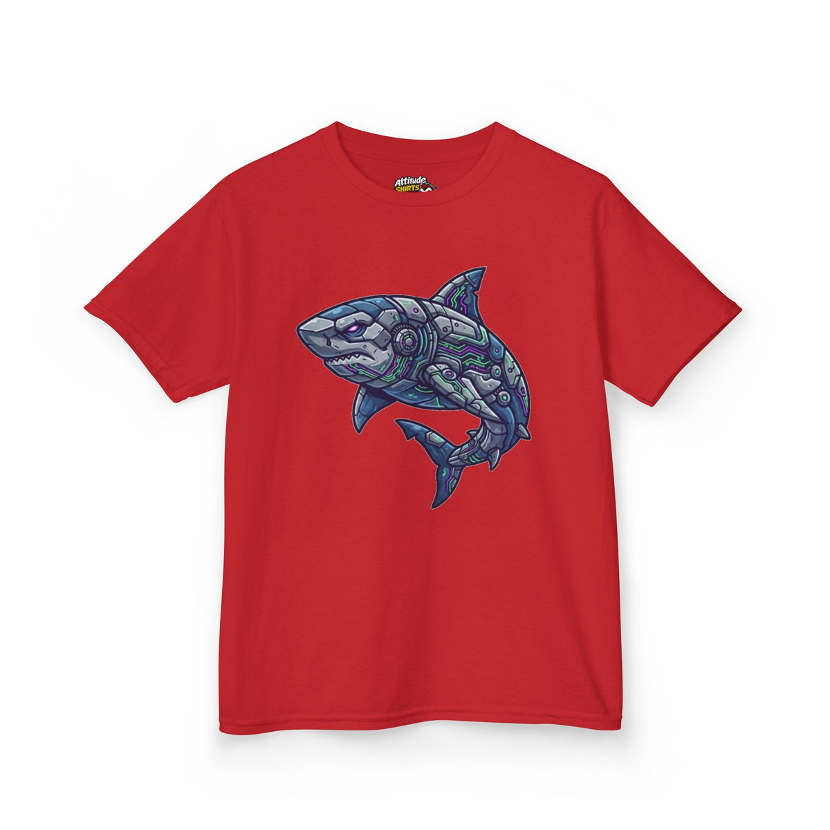 Color: Red | Cyber Shark Kids Tee