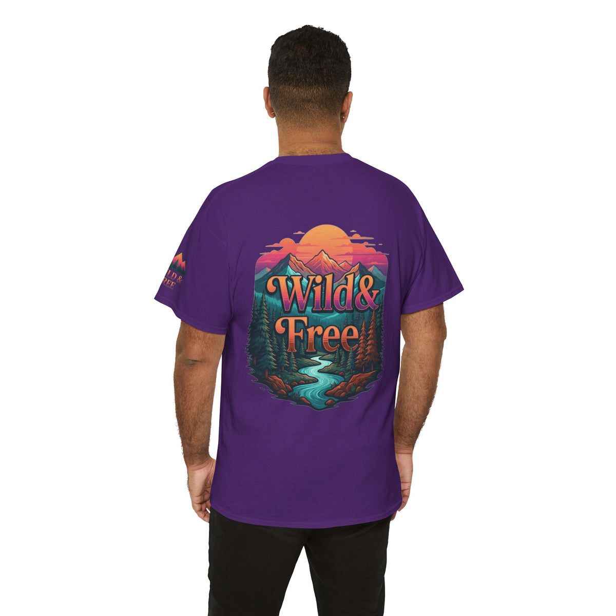 Color: Purple | Wild & Free Premium Graphic Tee