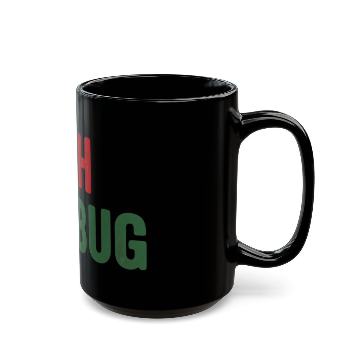 "Bah Humburg" Black Ceramic Mug — Graphic